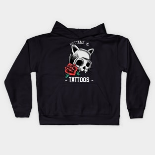 Kittens and Tattoos Kids Hoodie